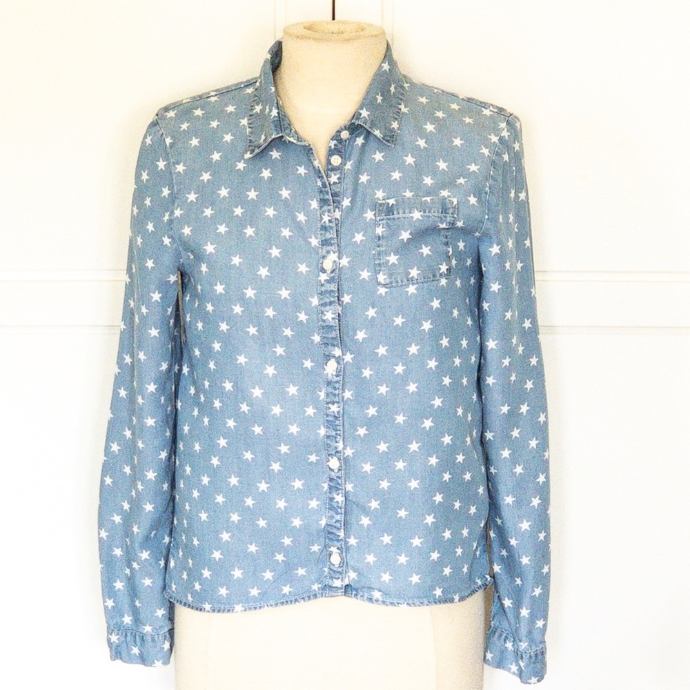 H&M | Chambray Star Print Shirt